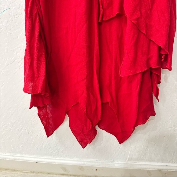 Vintage Newport News Easy Style Whimsy Red Midi Tube Strapless Dress 6 - Picture 8 of 8